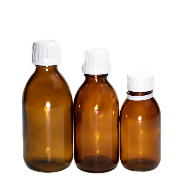 Custom 1000ml 500ml 300ml 200ml Amber Color Glass Medecine Syrup Bottles Liquid Pharmaceutical Bottle 