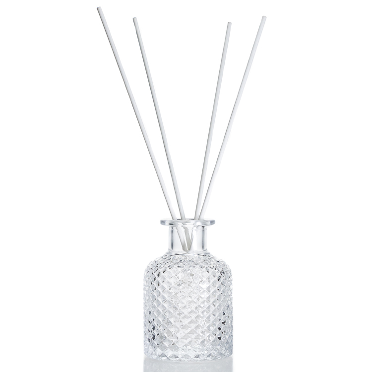 Custom 100ml empty reed diffuser glass bottle with sticks
