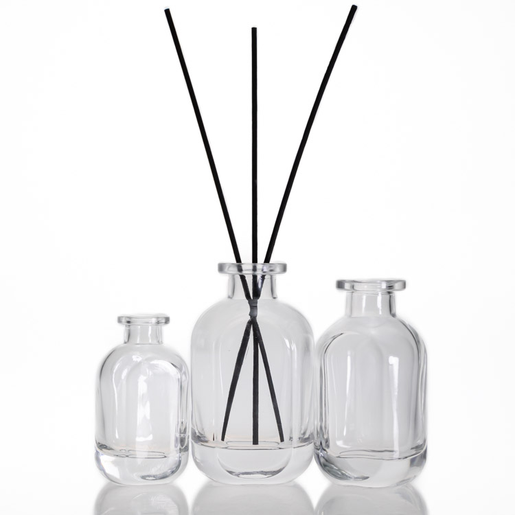 Home Fragrance Bottle Clear Glass 150ml 100ml 50ml Empty Aroma Reed Diffuser Bottle 